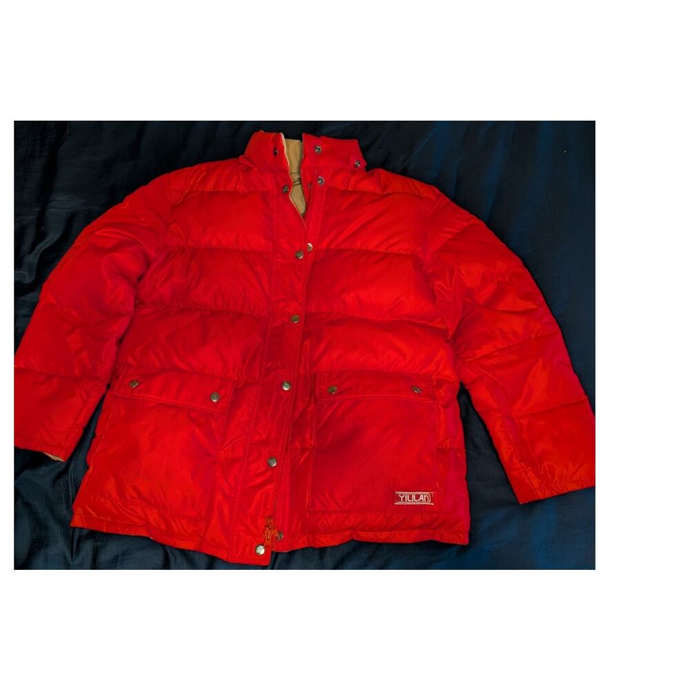 Vintage 80's Yililan Reversible Down Puffer Jacket Medium